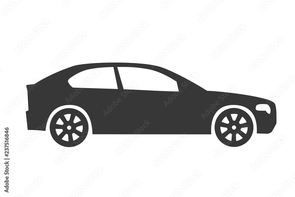 Car icon side view vector illustration concept