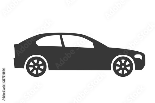 Car icon side view vector illustration concept