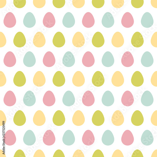 Cute pastel colors easter eggs seamless pattern background.

