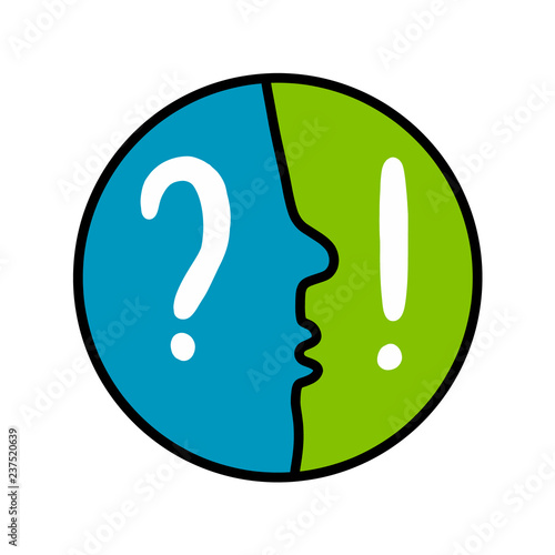 Dialogue logo logotype for psychology psychotherapy consulting speech talking meeting conversation between two hand drawn minimalism green and blue