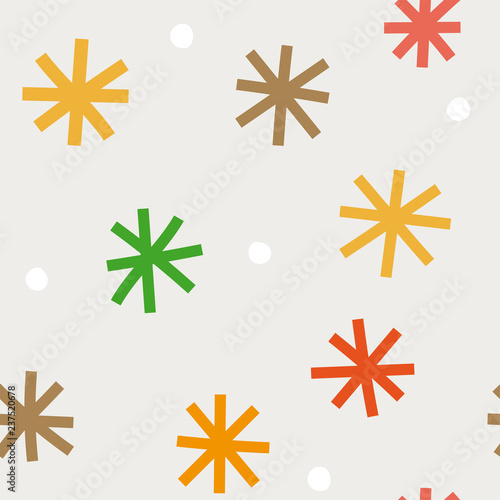 snowflakes seamless vector pattern