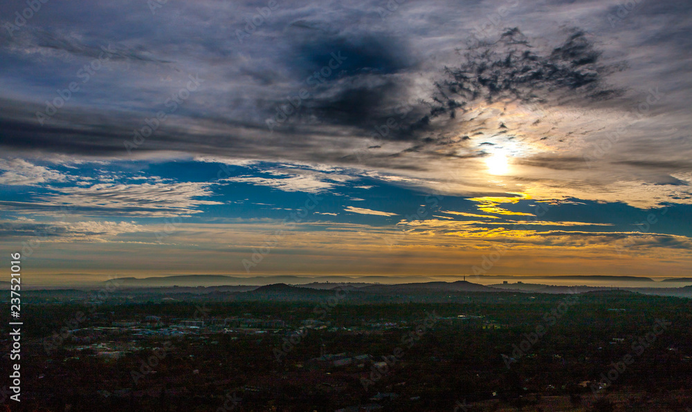 Pretoria, the capitol of South Africa, as viewed from the Klapperkop hill overlooking the city. Pretoria, the capitol of South Africa, as viewed from the Klapperkop hill overlooking the city.