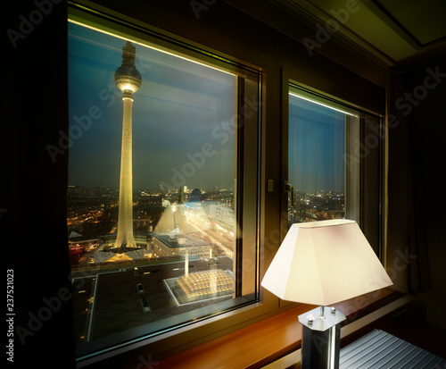 City view from hotel room in Berlin