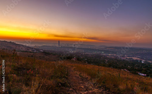Pretoria  the capitol of South Africa  as viewed from the Klapperkop hill overlooking the city.