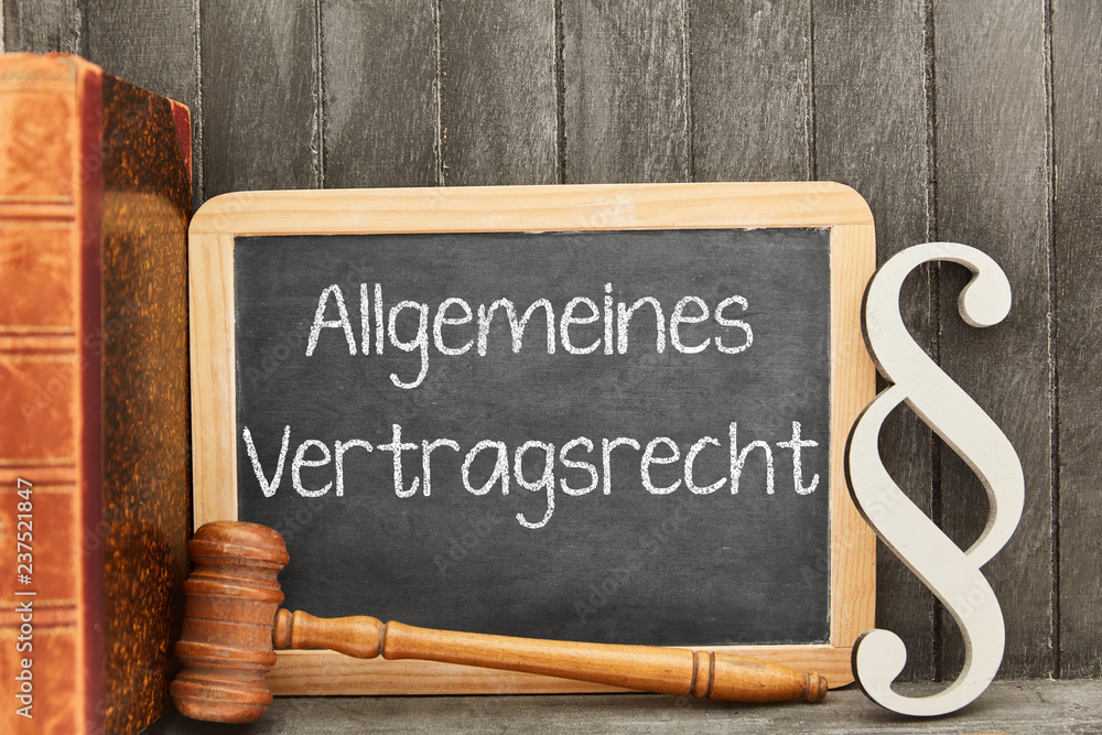 Allgemeines Vertragsrecht Grundlagen für Fachanwalt Stock Photo Adobe