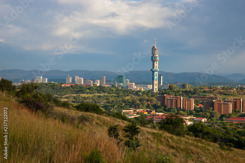 Photography Pretoria, the capitol of South Africa, as viewed from the Klapperkop hill overlooking the city