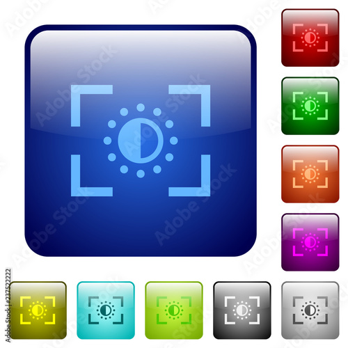 Camera saturation setting color square buttons