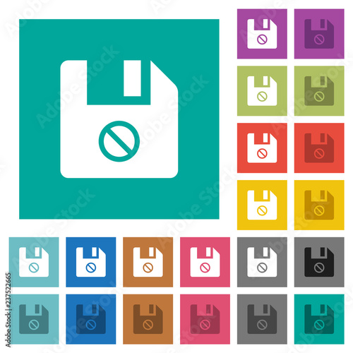 Disabled file square flat multi colored icons