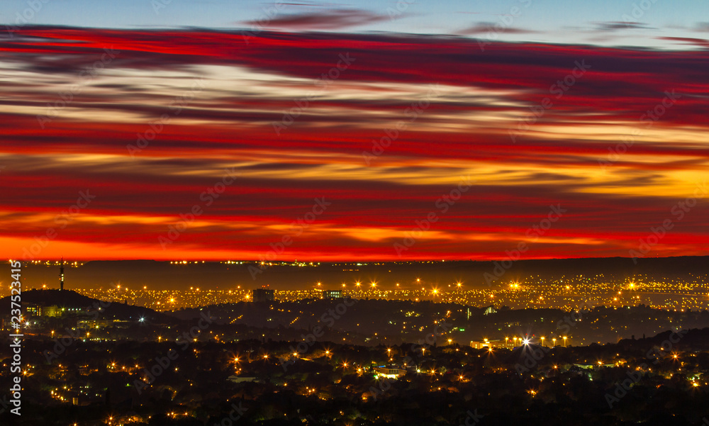 Pretoria, the capitol of South Africa, as viewed from the Klapperkop hill overlooking the city. Pretoria, the capitol of South Africa, as viewed from the Klapperkop hill overlooking the city.