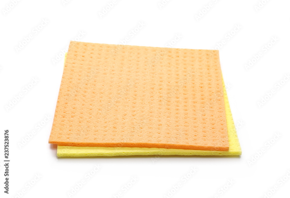 Clean microfiber cloths isolated on white background Clean microfiber cloths isolated on white background