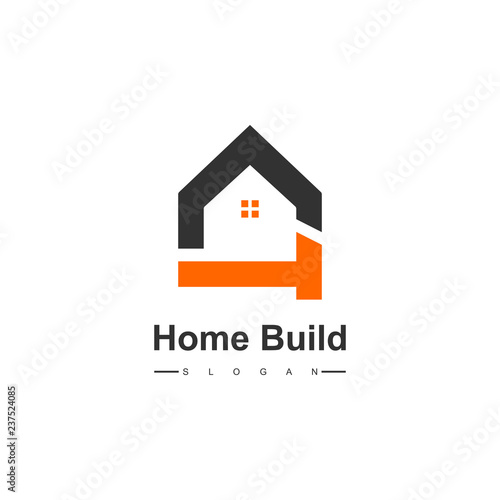 Creative Home Construction Logo With Hammer Symbol