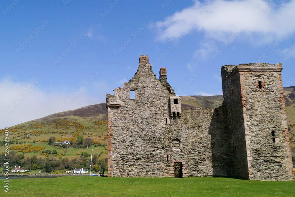 Lochranza castle ruin on the isle of Arran