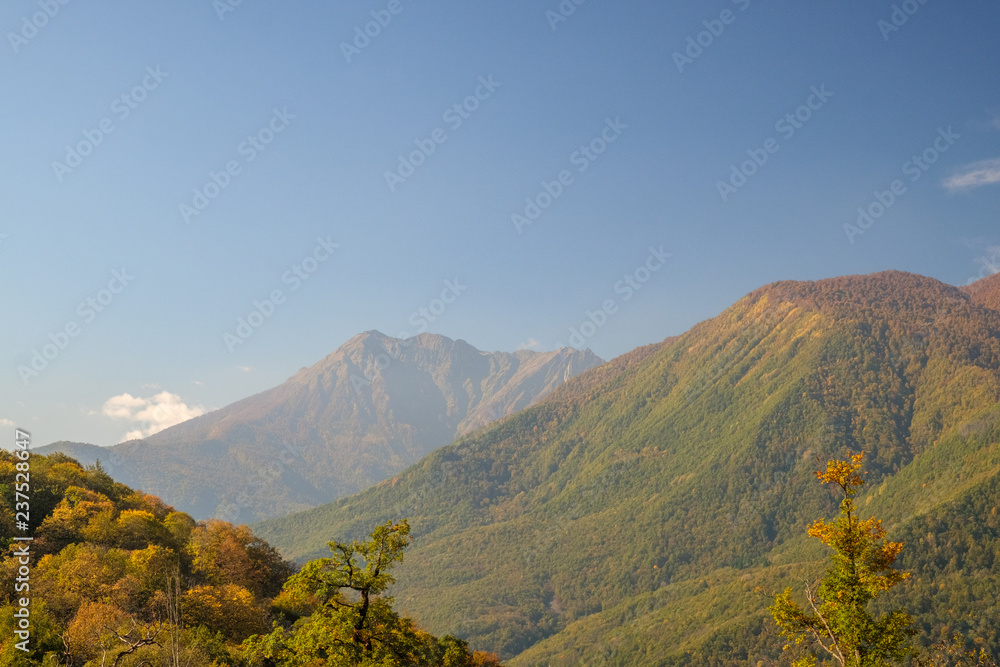 Nature and mountain landscapes of Sochi and Rosa Khutor mountain resort, autumn colors Nature and mountain landscapes of Sochi and Rosa Khutor mountain resort, autumn colors