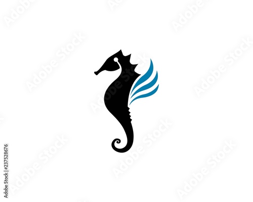 Seahorse logo template

