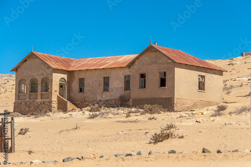 Kolmanskuppe, aslo known as Kolmanskop, a diamond mining ghost town on the Skeleton Coast of Namibia. © Rudi