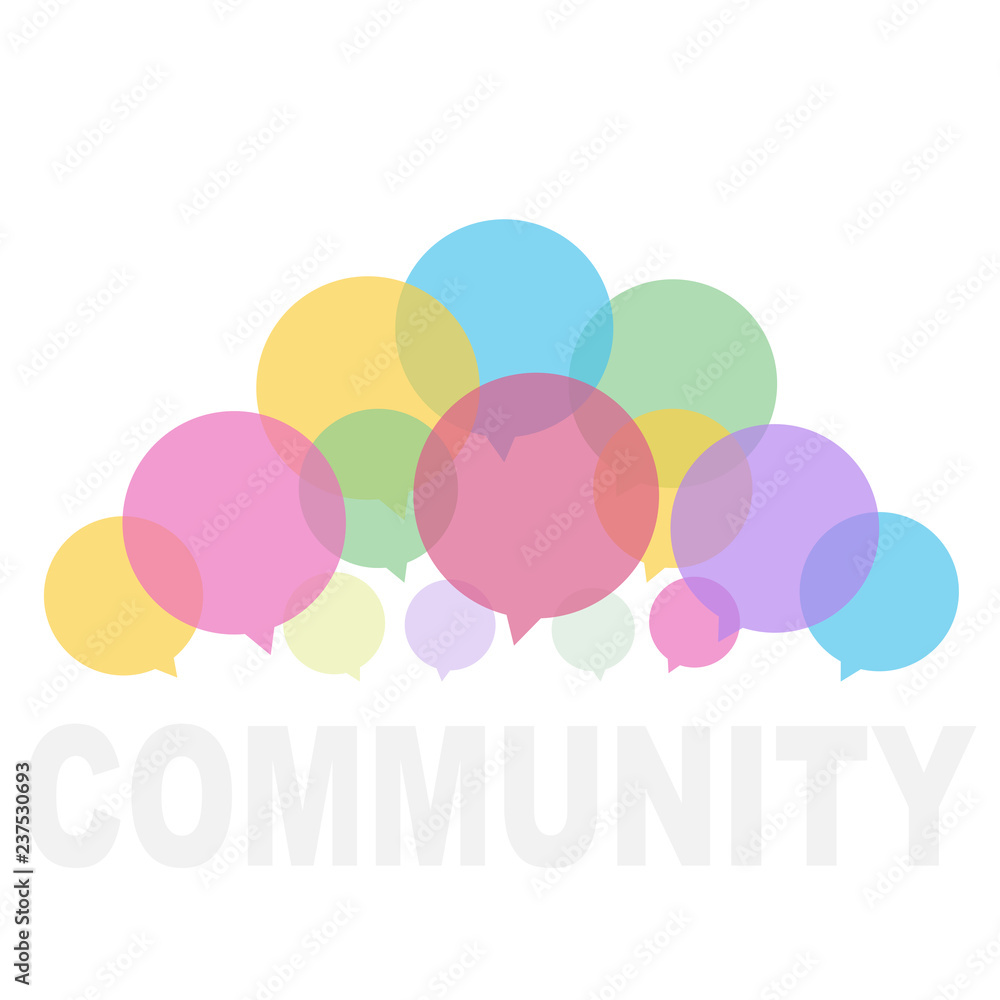 Community concept vector illustration, empty chat bubbles Community concept vector illustration, empty chat bubbles