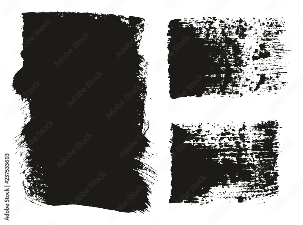 Paint Brush Wide Background & Lines High Detail Abstract Vector Background Mix Set 13