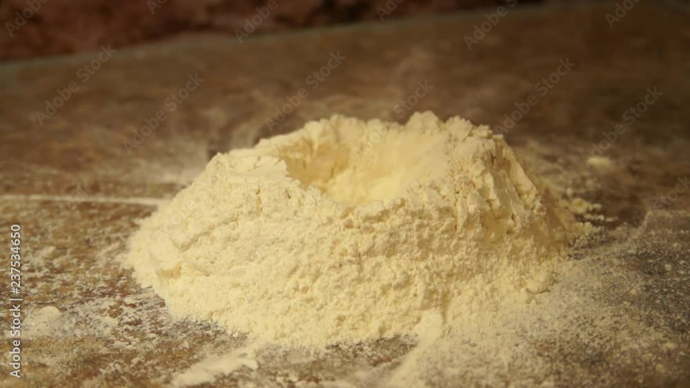 Chef kneads the dough. Cooking. Flour. Baking. Cooking process Chef kneads the dough. Cooking. Flour. Baking. Cooking process