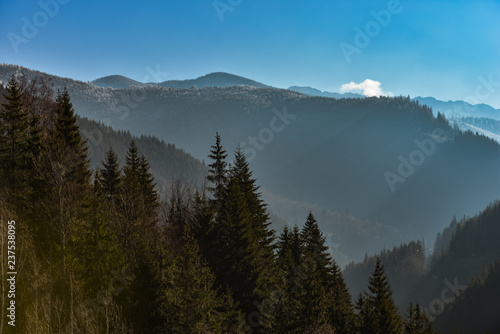 Morning landscape of a mountain peak © xpabli