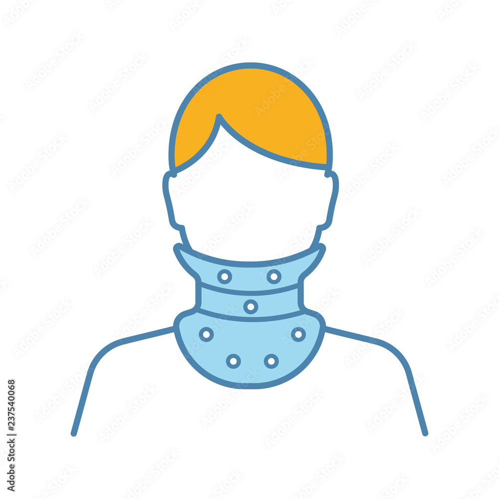 Cervical collar color icon