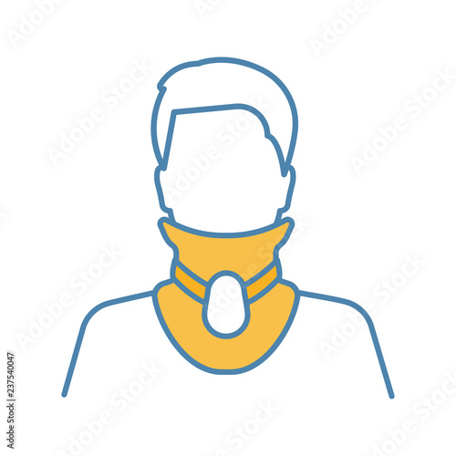 Cervical collar color icon