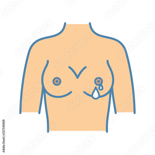 Nipple discharge color icon photo