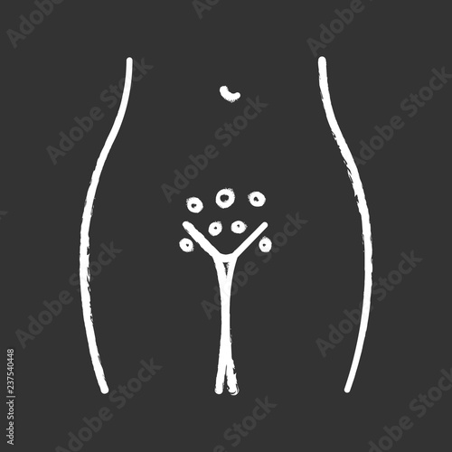 Genital rash chalk icon