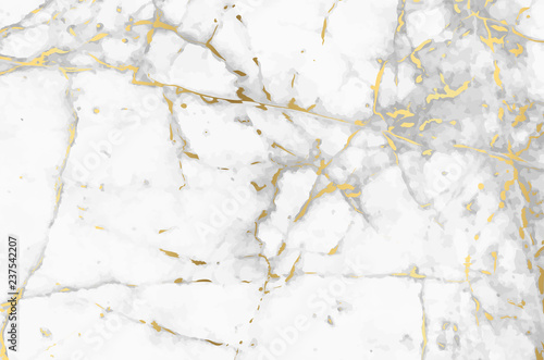 Luxury marble background with golden pattern texture vector