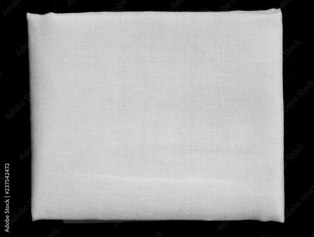 Obraz premium white fabric fold on black background