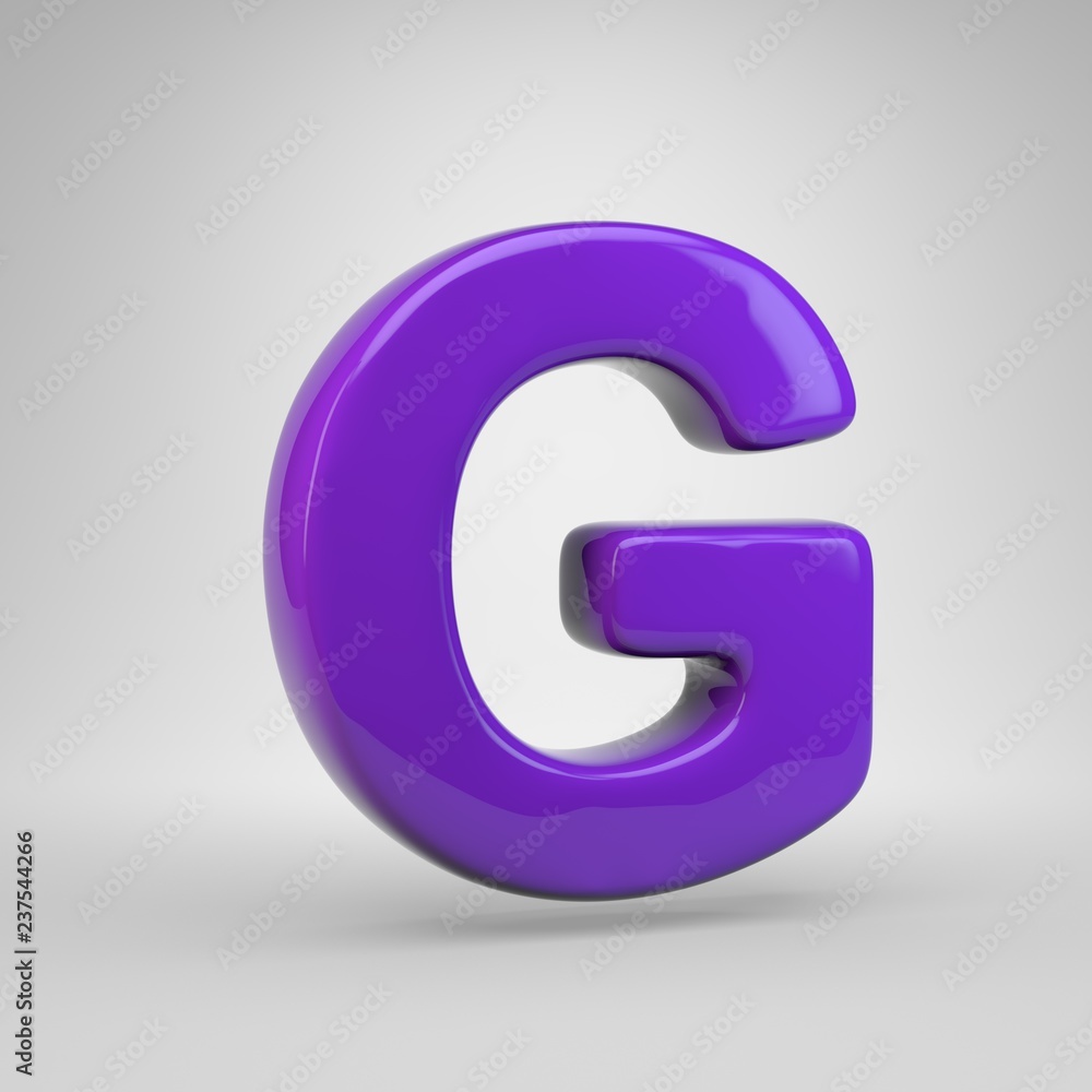 Proton purple color letter G uppercase isolated on white background Proton purple color letter G uppercase isolated on white background