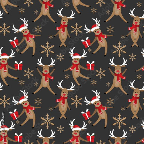 Christmas holiday season seamless pattern.