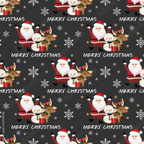 Christmas holiday season seamless pattern.