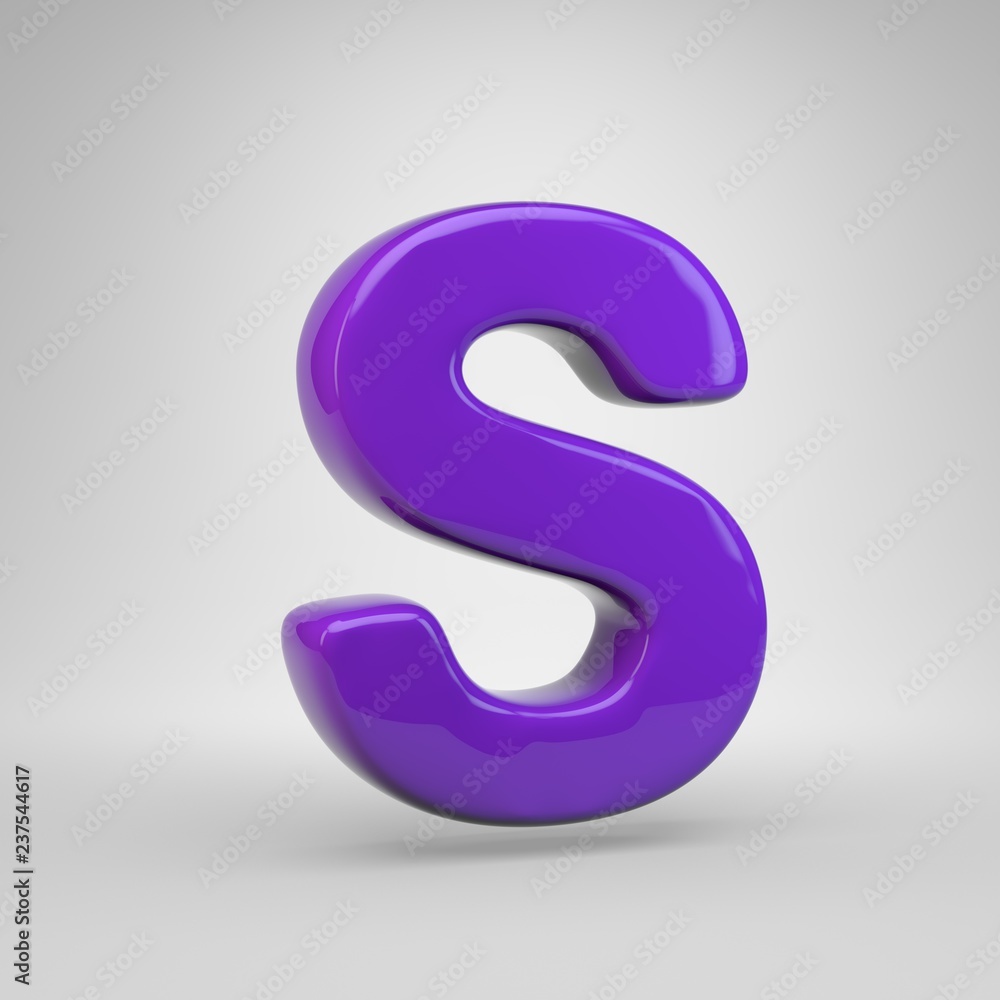 Proton purple color letter S uppercase isolated on white background Proton purple color letter S uppercase isolated on white background