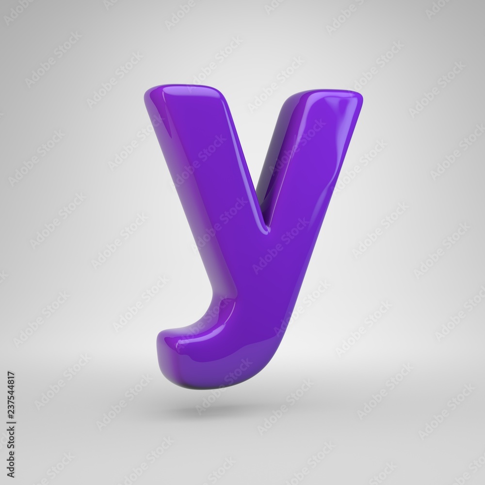 Proton purple color letter Y lowercase isolated on white background Proton purple color letter Y lowercase isolated on white background
