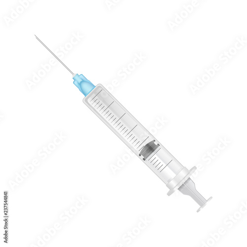 Syringe for People Injections Vector Illustration