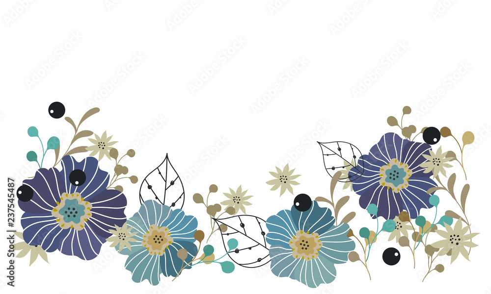 青い花の背景素材stock Vector Adobe Stock