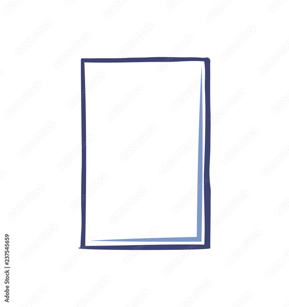 Office Paper Blank Document Page Isolated Vector