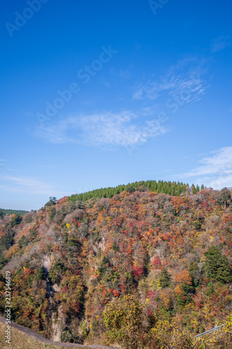 Kuju mountain (Kuju Renzan) around Kokonoe Yume Suspension Bridge (otsurihashi), the most highest suspension bridge for walkway in Japan.