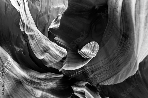 Lower Antelope Canyon in Arizona in Black and White