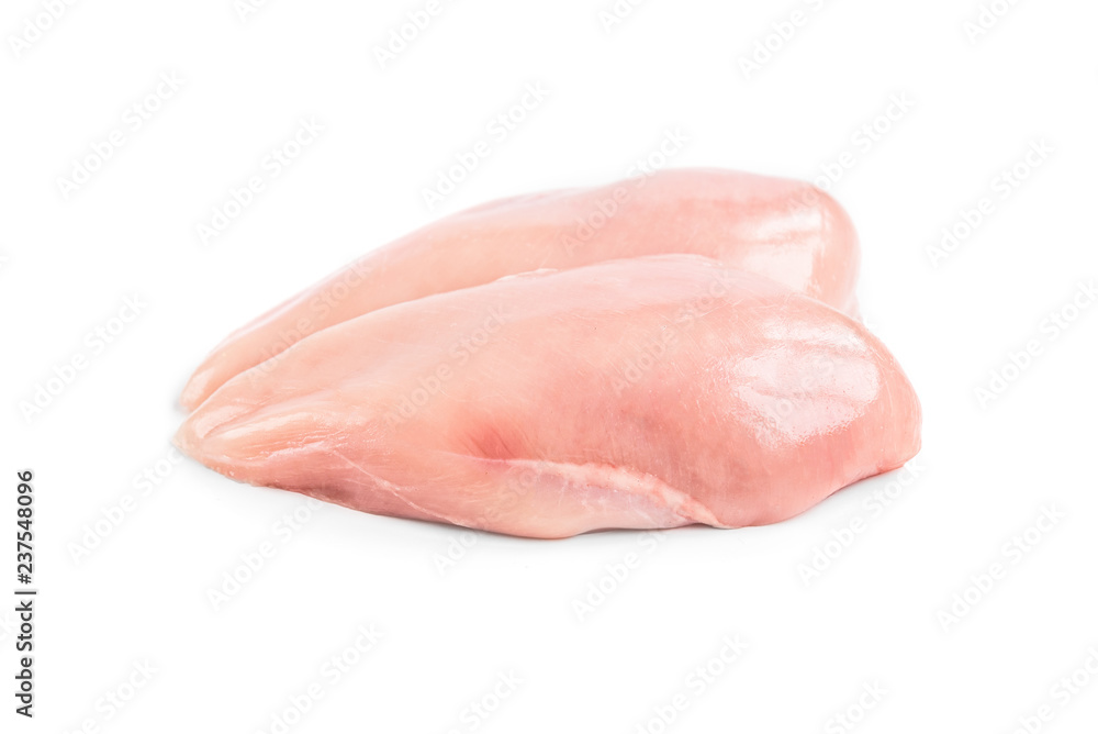 Raw chicken breast isolated on white background. Raw chicken breast isolated on white background.