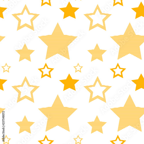 seamless pattern of golden stars