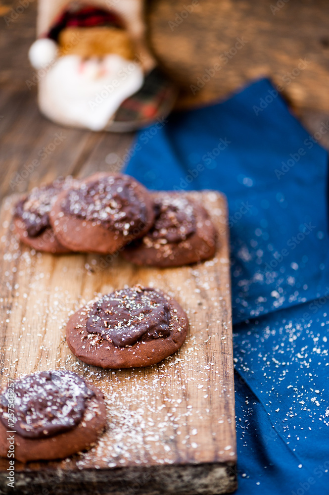 Chocolate cookies for Santa Claus 