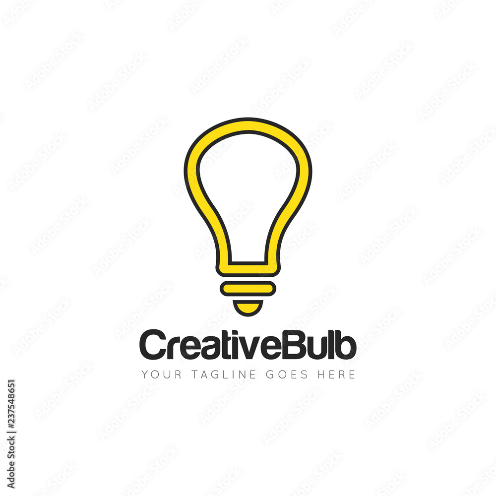 bulb light lamp logo and icon design template bulb light lamp logo and icon design template