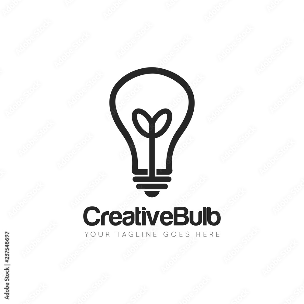 bulb light lamp logo and icon design template bulb light lamp logo and icon design template