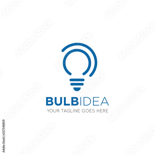 bulb light lamp logo and icon design template