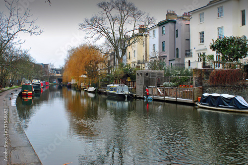 Wallpaper Mural Old fashioned narrow boats along the Grand Union Canal in Camden London Torontodigital.ca