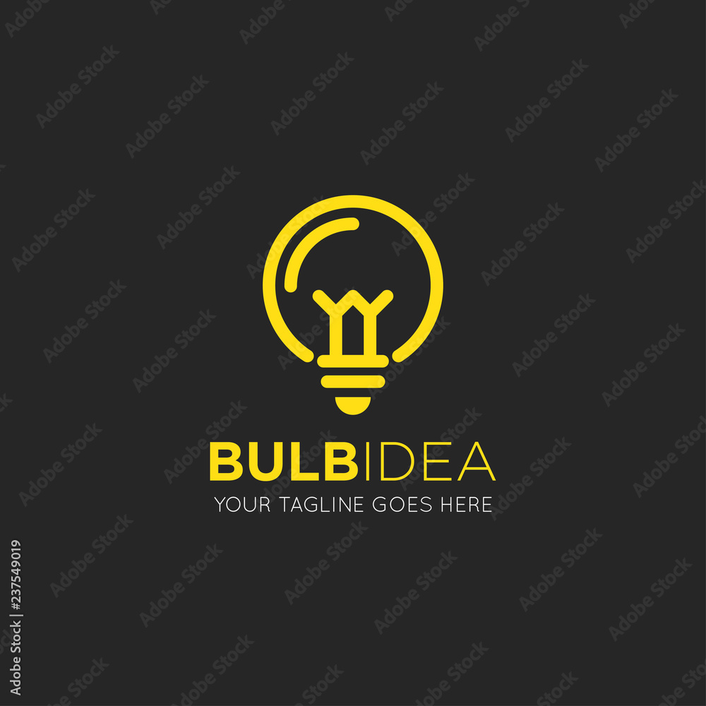 bulb light lamp logo and icon design template bulb light lamp logo and icon design template