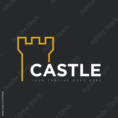 Castle logo and icon design template