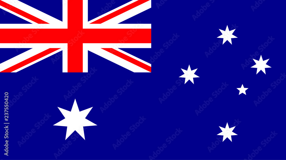 Fototapeta premium Vector of amazing Australia flag. Nationals flags of world country turning