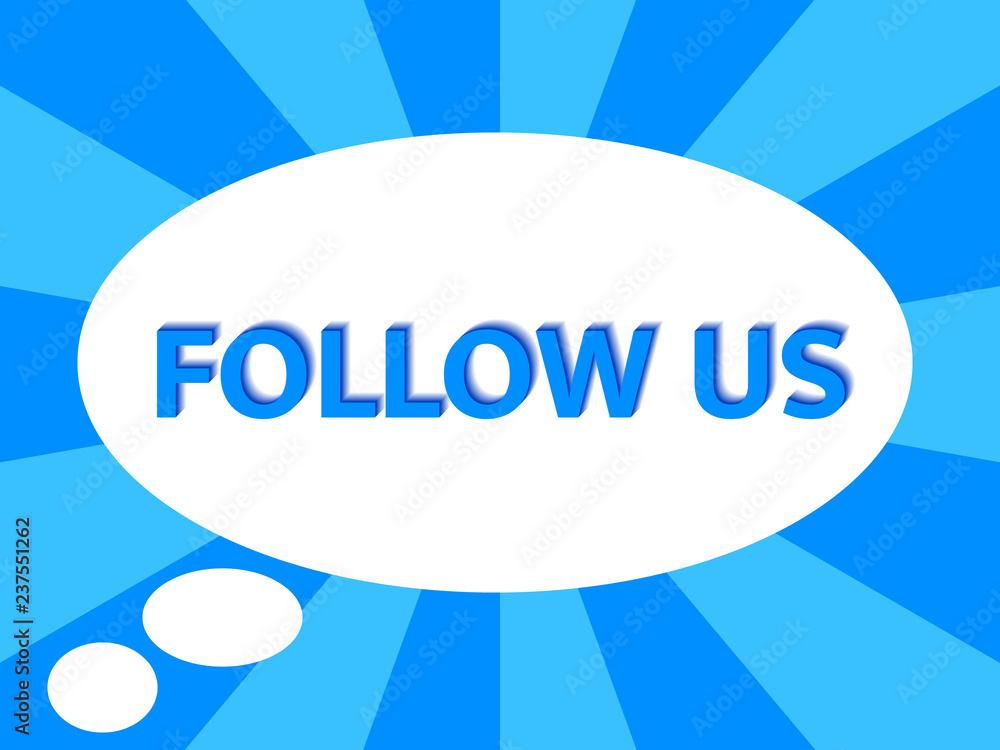 Follow us text with retro background. Vector illustration Follow us text with retro background. Vector illustration